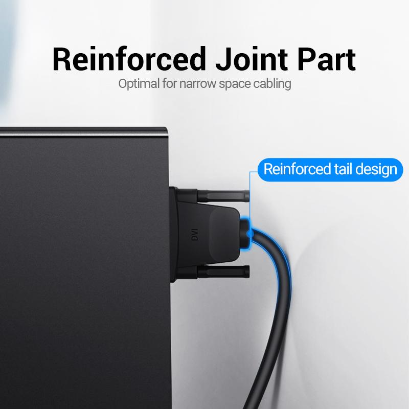 VENTION EAABJ 5m 1080P 60Hz 24+1 DVI to DVI Wire Male to Male Gold Plated Adapter Cable