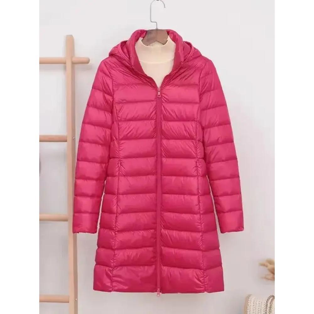 Hat Detachable Thick Long Down Jacket Women Winter Ultra Light Down Jacket Women With Hooded Down Coat
