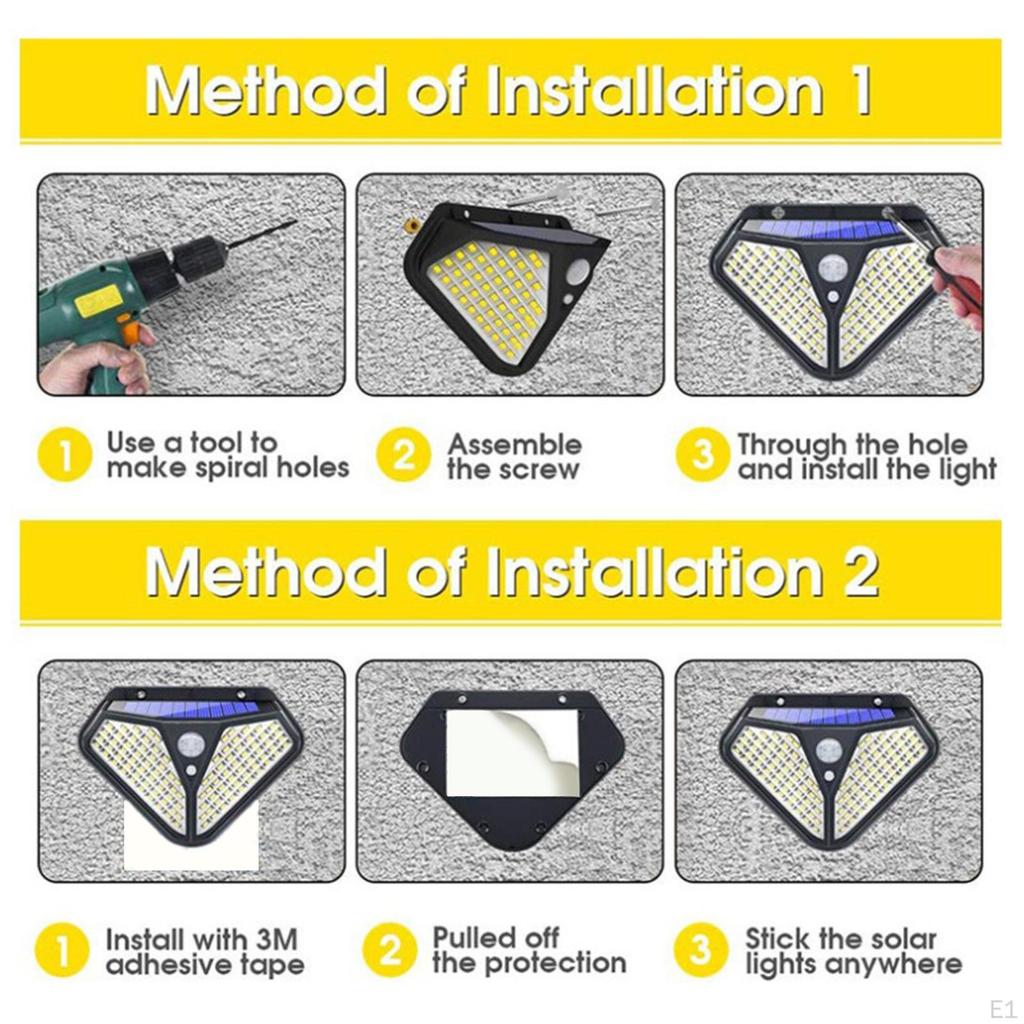 Solar Lights Outdoor,102 Sensor Lamp, 120° Wide Angle Illumination, Waterproof, Flood Light for