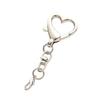 10Pçs Pingente Chaveiro Coração Único de Liga com Fecho em Forma de Coração Para Projetos DIY