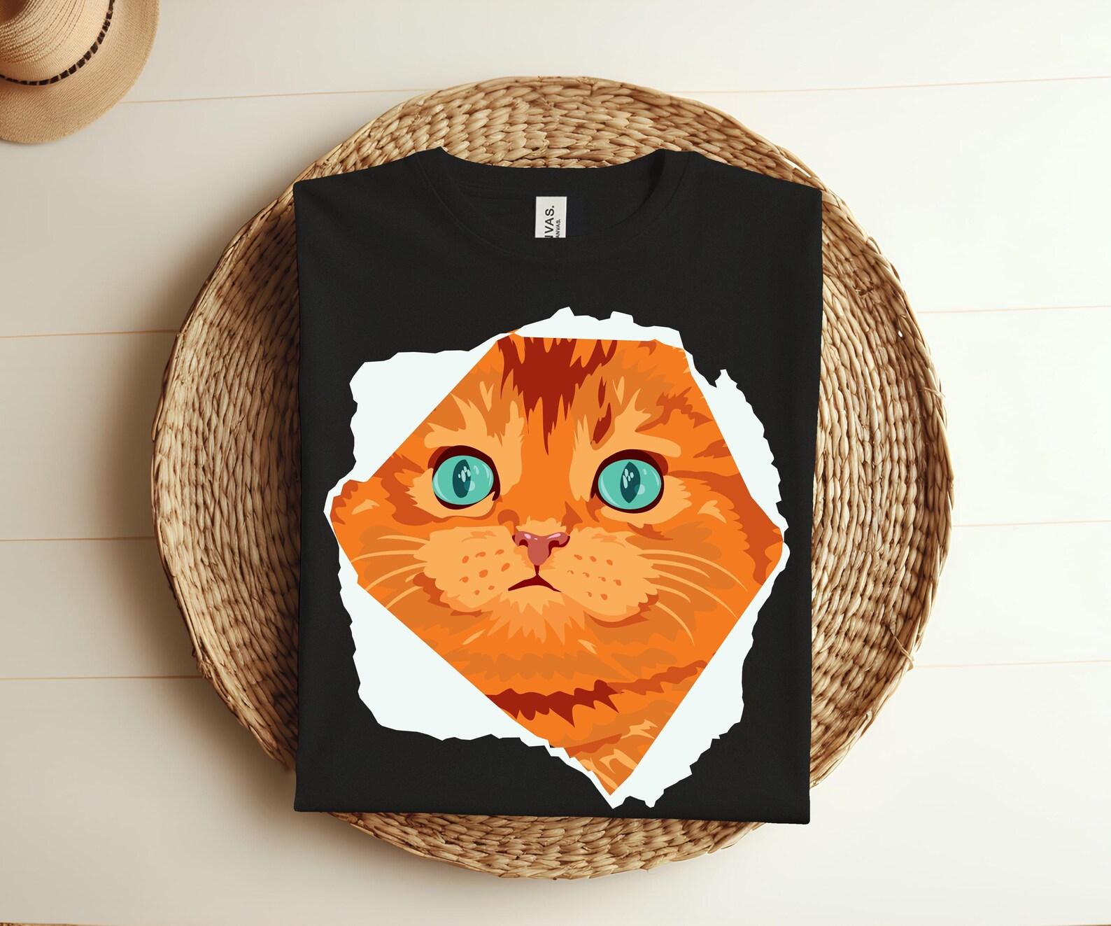 Sweet Kitten Torn Cloth Meow Cat Cute Cat Costume T-Shirt, Funny Kids Adults Shirt, Cats Lover Gift, Cat Mom Tee, Best Cat Outfit Birthday, 100