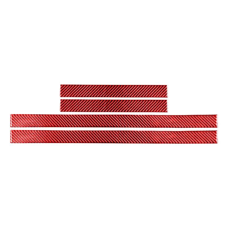 4PCS Carbon Fiber Car Threshold Bumper Trim Strips Decoration Stickers For Nissan Sentra Sylphy 2016- Interior Accessories