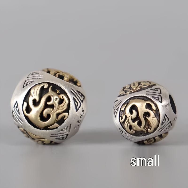 Tibetan Daoist Divine Beads: Azure Dragon, White Tiger, Vermilion Bird, Black Tortoise - Cultural Accessories & DIY Parts