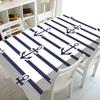 Strisce Blu e Bianche Decorazione di Lusso Cucina Matrimonio Tovaglia Tavolino da Caffè Tovaglia Impermeabile Nappe De Table