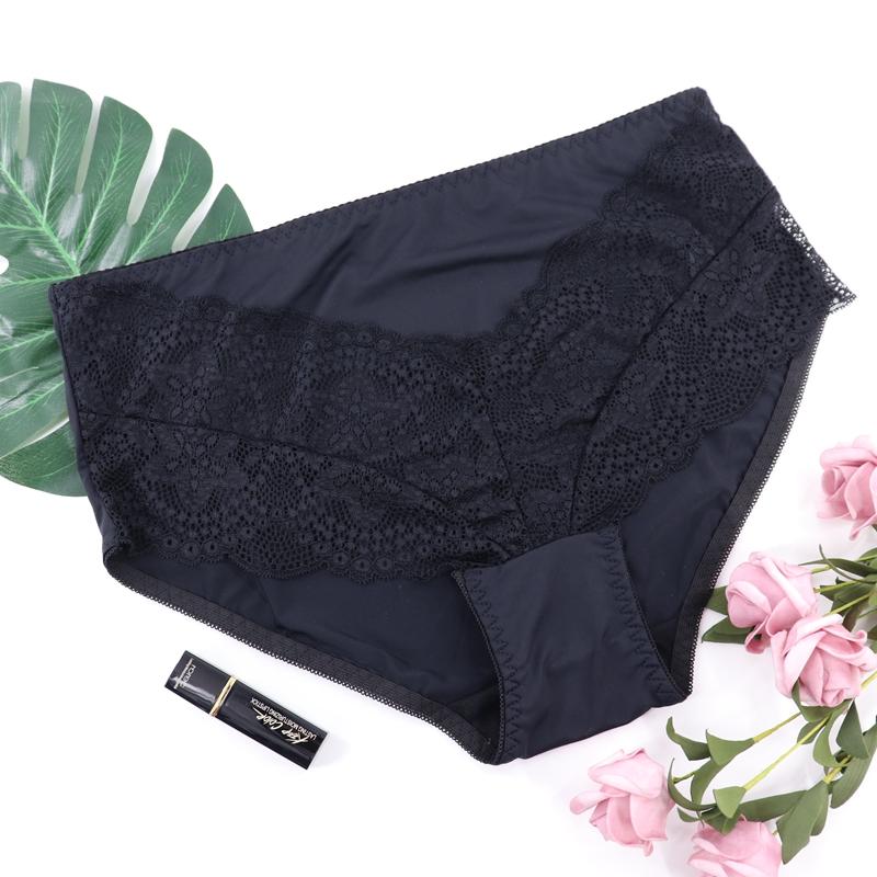 

женские трусики больших размеров, сексуальное кружево, приподнимающие ягодицы, тонкие, удобные, дышащие, со средней посадкой, 2Xl-7Xl-88717 3XL чёрный