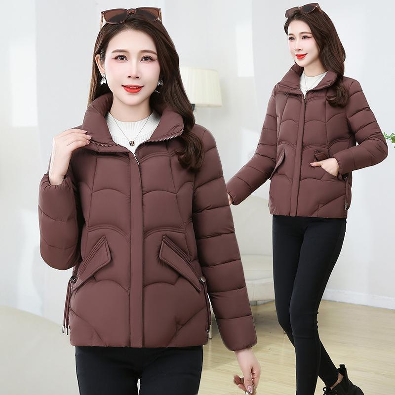 Cotton clothes short women's winter new thin warm cotton clothes fashionable stand-up collar small thickened bread clothes trendy