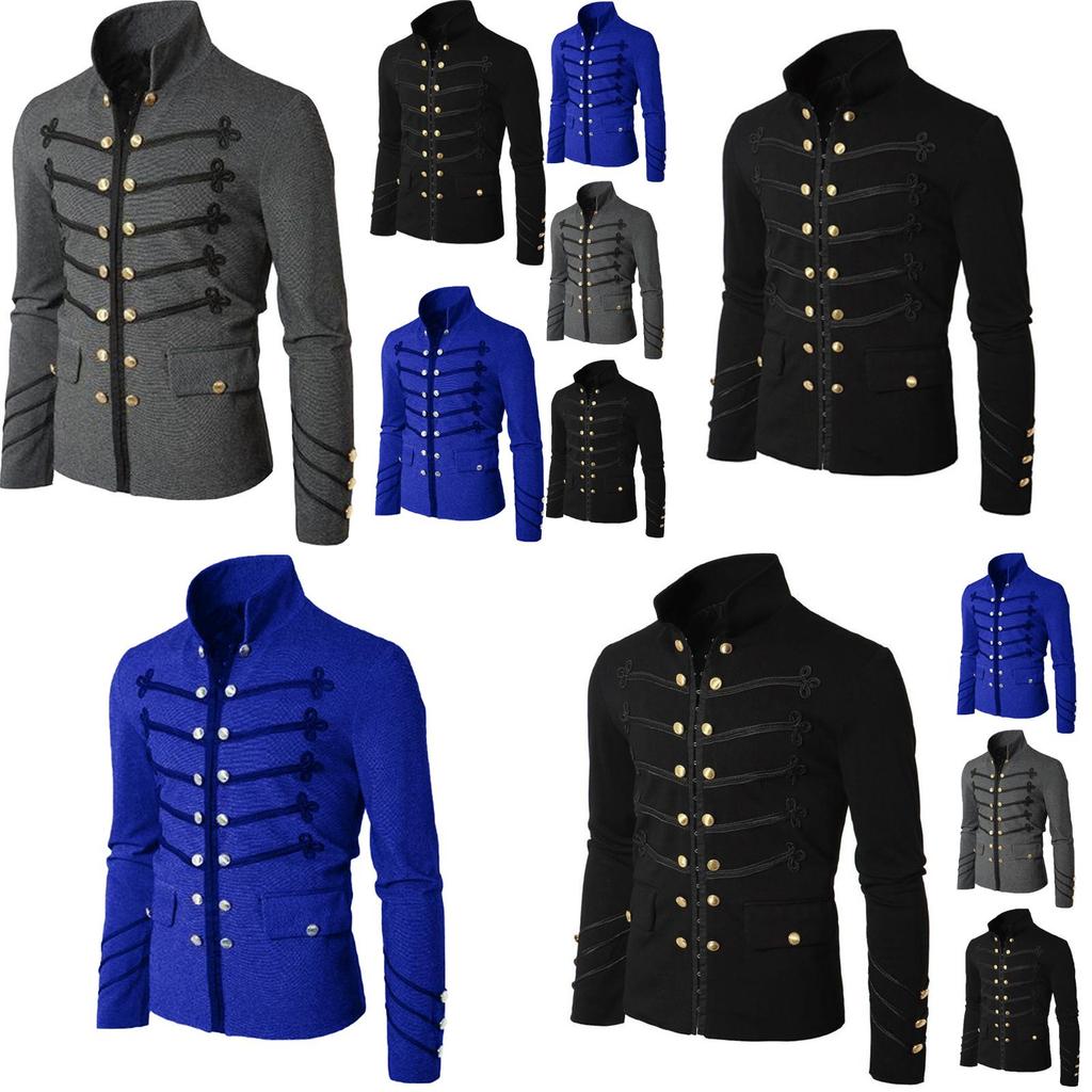 Cappotto Vittoriano Gotico da Uomo a Doppio Petto di Alta Qualità per Costumi da Cosplay
