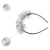 Shimmering Disco Ball Party Headband Novelty Funky Hairhoop Sequined Hairhoop for Adult Kids Music Festival Accessories