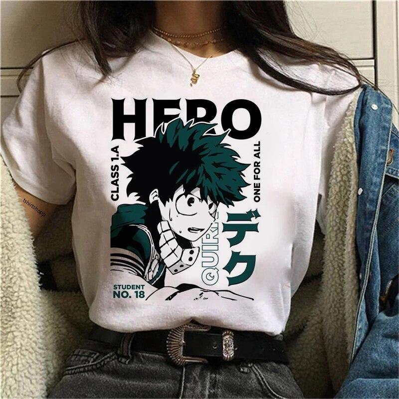 Anime Clothes Shoto Todorok TShirt Deku Harajuku TShirts My Hero Academia T-Shirt Boku No Hero Academia Tshirt Bakugou TShirt Unisex