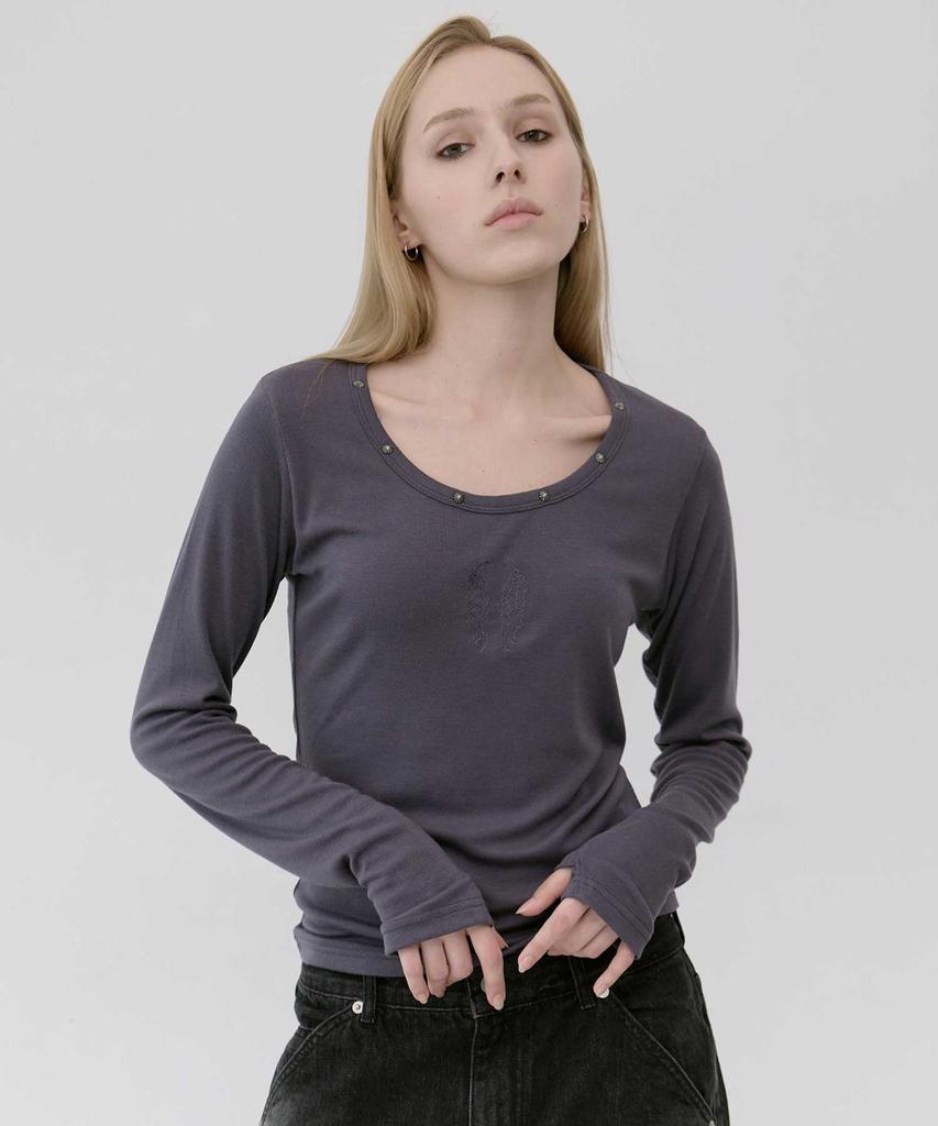 LEKIM Lwe U-Neck Long Sleeve (Charcoal)