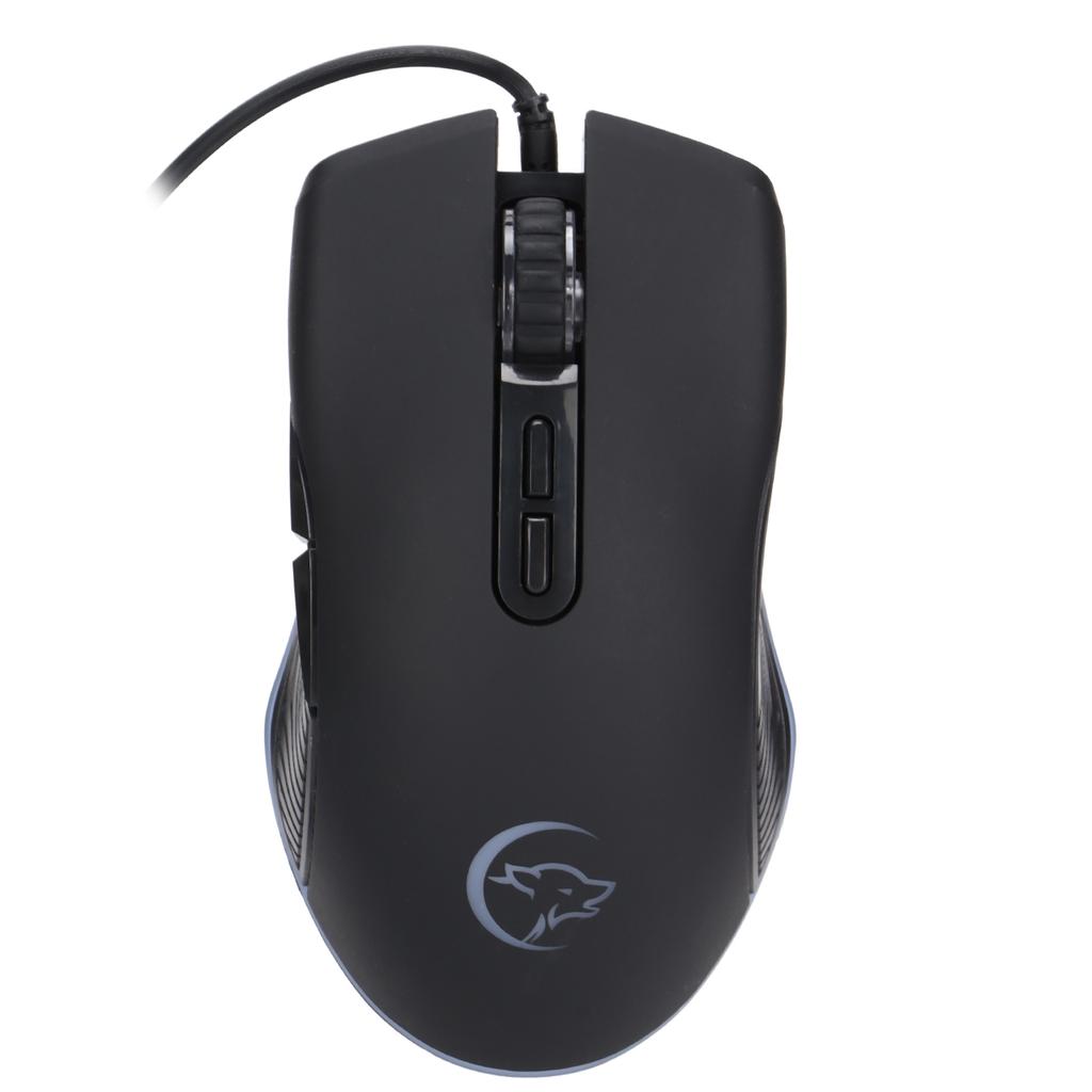 Wired Gaming Mouse 4 Colors 7 Buttons Illuminated Computer PC Wired Gaming MouseBlack