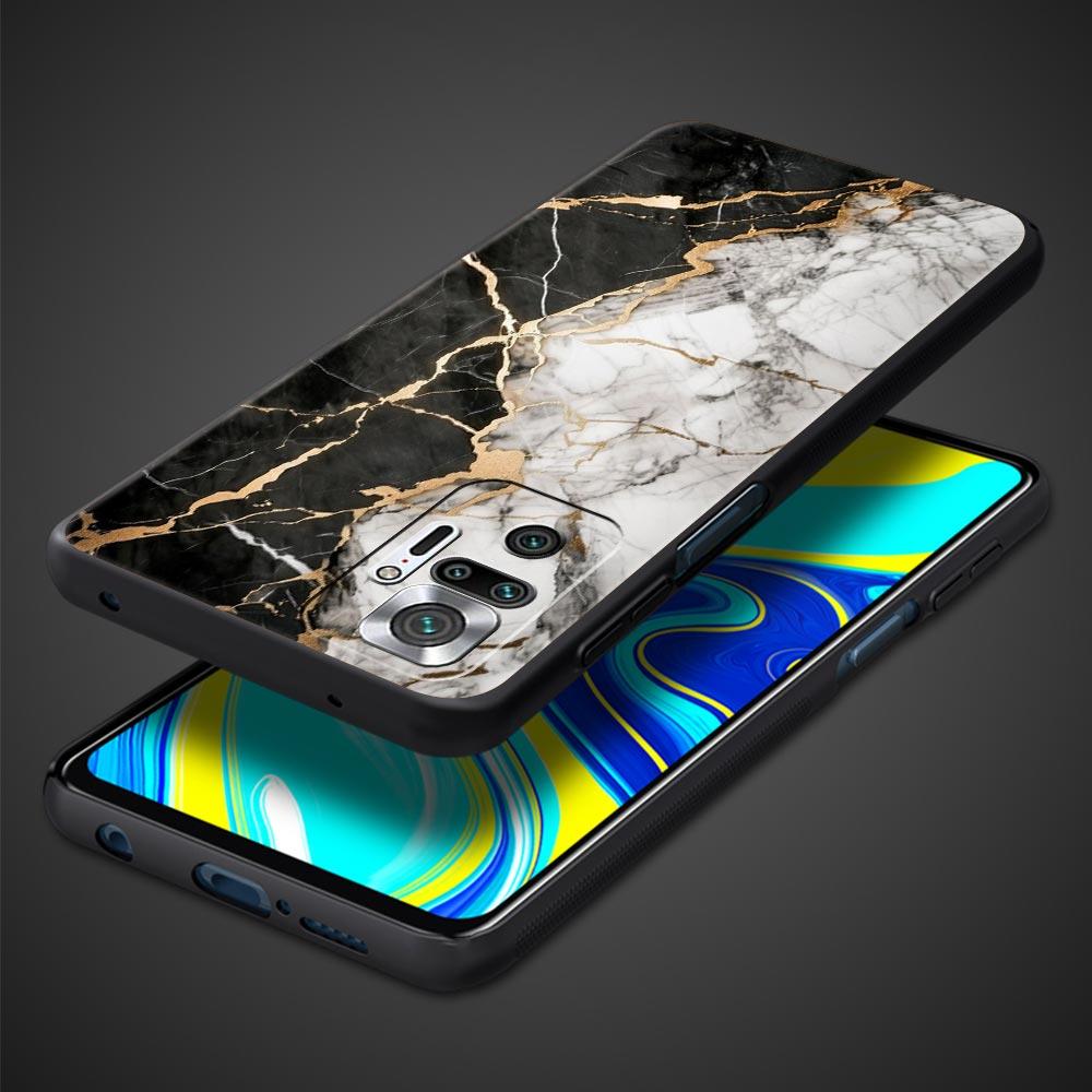 Watercolor Marble Phone Case For Xiaomi Redmi Note 14 13 5G 10 11 12 Pro Plus 4G 14C 13C 12C 10C Black Cover