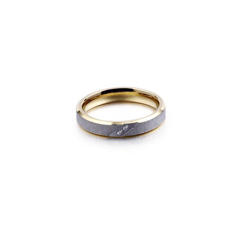 Schlichter Edelstahl Sandring, Unisex Galvanisierter Gold Diamantring Kann Sein