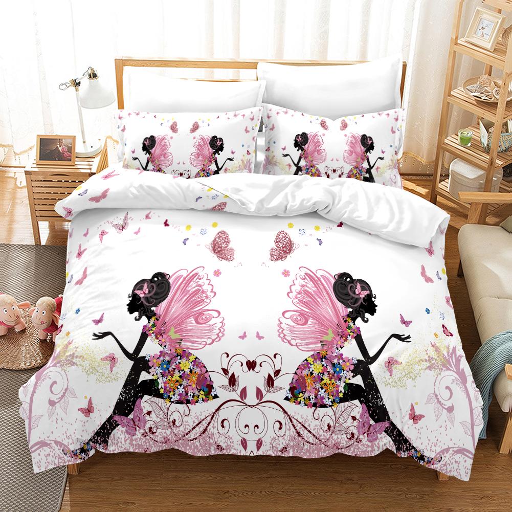 

Комплект постельного белья с цифровой печатью Butterfly Beauty Style - полиэстер - Декор для спальни - 1 покрывало + 2 наволочки (нет подушки) 173x229cm