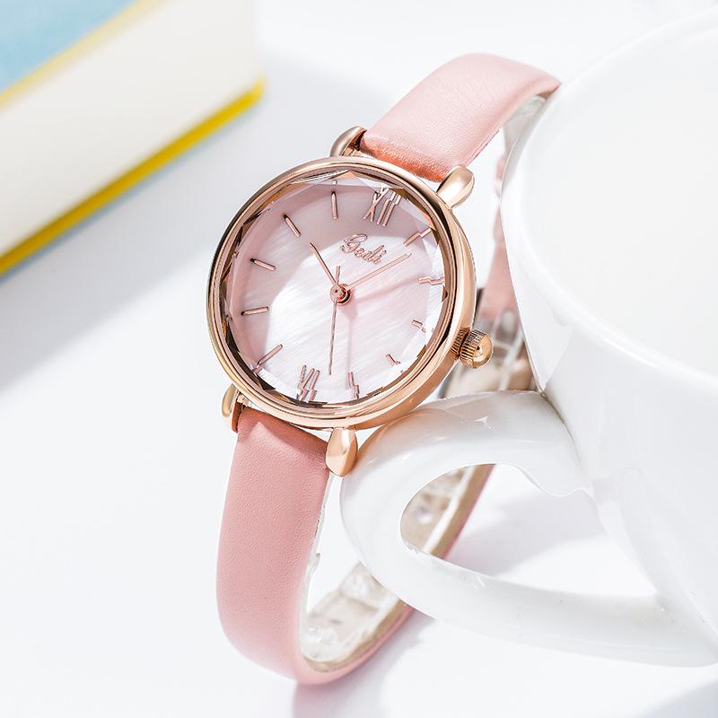 Women'S Belt Watch Simple Casual Ultra-Thin Quartz Women'S Watch Fashionable And Compact Watch With