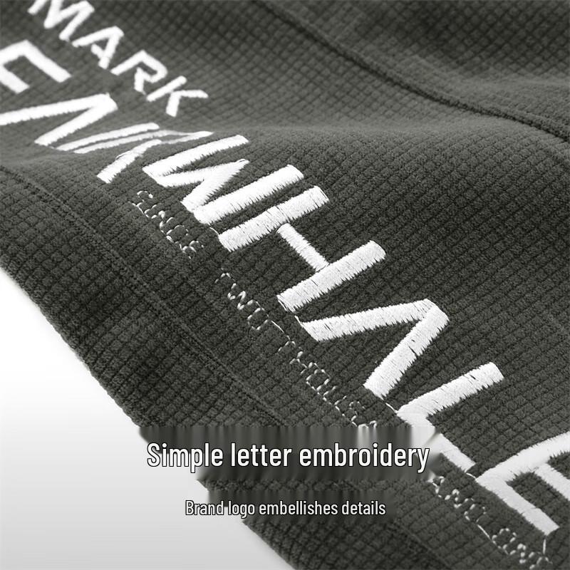 Mark Fairwhale Men's Waffle Knit Fleece-Lined Embroidered Tapered Pants