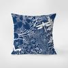 Blue Simple Decorative Pillowcase Bedroom Living Room Square Cushion Pillowcase