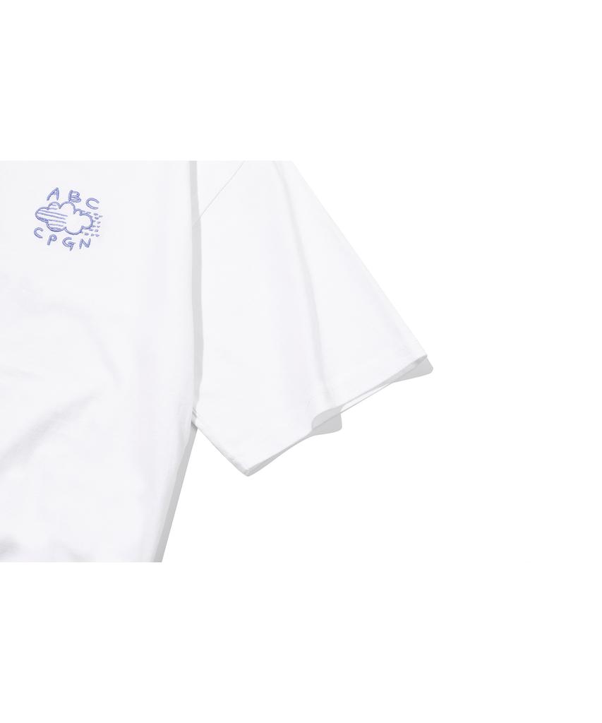 CPGN STUDIO Abc Cat Embroidered Short Sleeve T-Shirt White