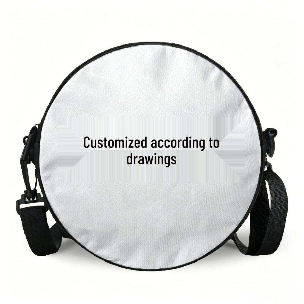 Korean Style Cartoon Print Crossbody Bag, Versatile Round Shoulder Bag for Women and Students, Customizable Design.