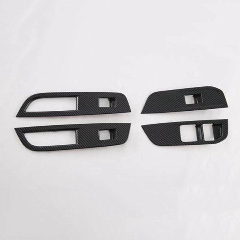 Compatible For MG4 EVMulan 2022-2024 Car Window Control Lift Switchs Panel Cover Trim Decoration ABS Carbon FiberDurable