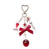 Cute Cherry & Strawberry 3D Alloy Keychain Pendant for Backpacks