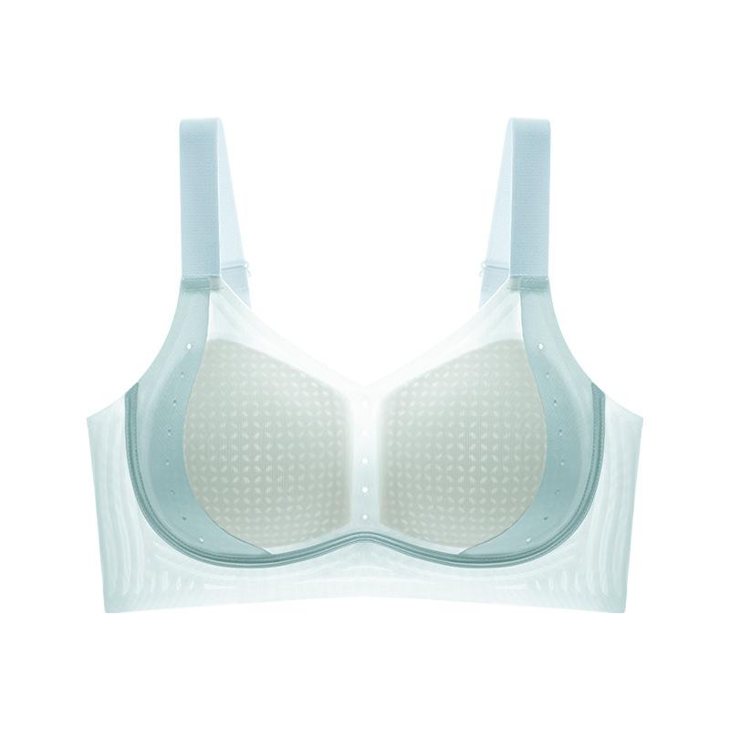 

Бесшовный бюстгальтер Женский тонкий бюстгальтер с полной чашкой и поддержкой, Предотвращающий обвисание, Собирающий, Гладкий бюстгальтер, Бюстгальтер с защитой от просвечивания 2XL синий