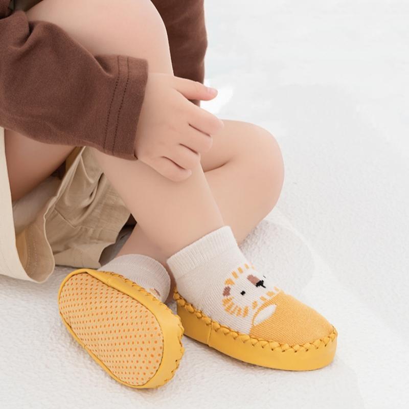 Rubber Soles Shoes Infant Baby Girls Boys Cartoon Shoes Spring Autumn Baby Floor Socks Anti Slip Soft Sole Sock