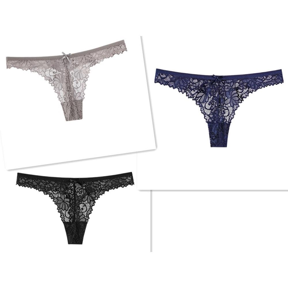 3 buc/lot lenjerie goală, transparent, seducător, tanga sexy din dantelă cu talie joasă, chiloți pentru femei, slip bikini, chiloți