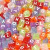 100pcs Square Acrylic Letter Beads Mixed Alphabet Loose Spacer Beads For Jewelry Making DIY Charms Necklace Bracelet Accessories