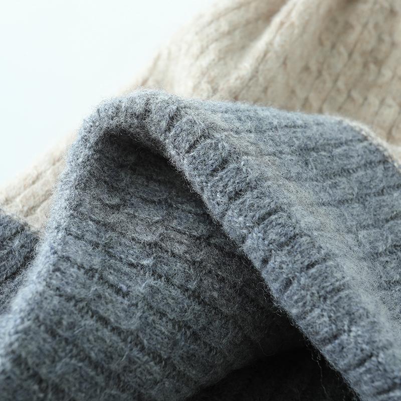 Women's Cashmere Hat Qinghe Cashmere 30% Cashmere 70% Wool Women's Autumn and Winter Cashmere Headscarf Soft and Warm