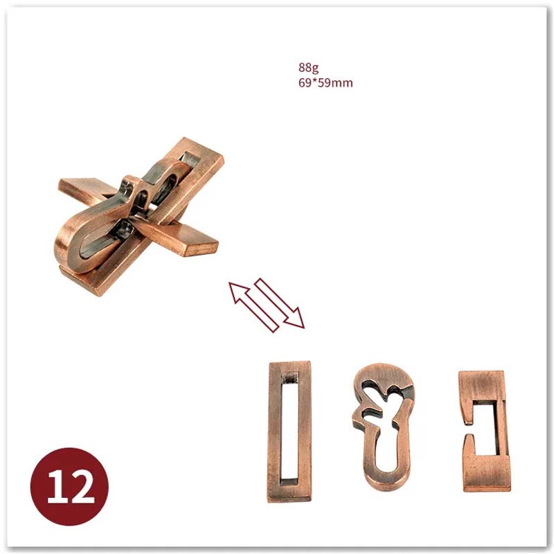 Metal 3D Jigsaw Puzzle Solving Toys Puzzle Unlocking Ring Buckle Children Adult Puzzle Games Leisure Puzzle Games