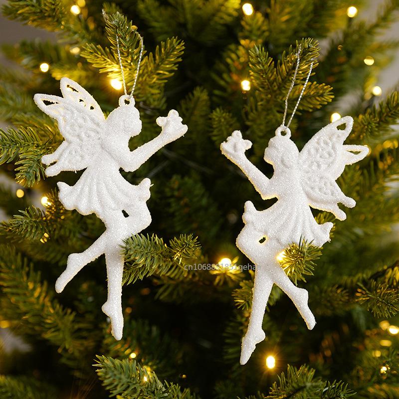 Xmas Tree Pendants Snowflake Angel Deer Hanging Ornaments Christmas Decorations For Home Xmas 2025 Navidad New Year Party