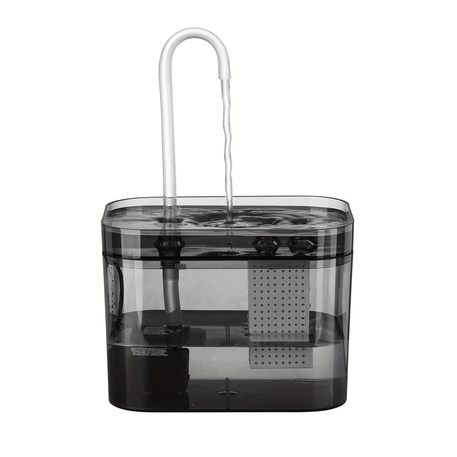 

1.5L Pet Water Fountain for Cats Dogs Transparent Black Anti-Dry Burning Electric Circulating Water Dispenser with Filter 1.5L чёрный