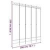 350170 vidaXL Room Divider 5 Panels White 200x220 Cm Fabric