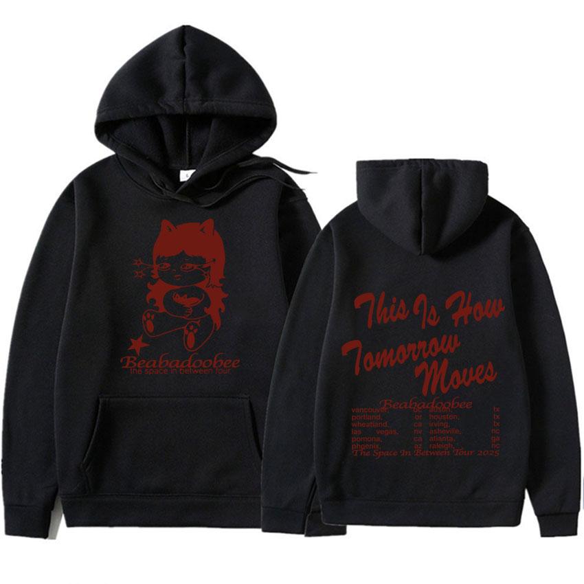 Rapper Beabadoobee Hoodies Cartoon-Druck Lässig Übergroß Hohe Qualität Punk Herren Pullover Streetwear Mode
