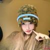 2026 autumn and winter new Korean leopard print knitted hat big head circumference showing face small wool hat fashionable versatile casual cold hat