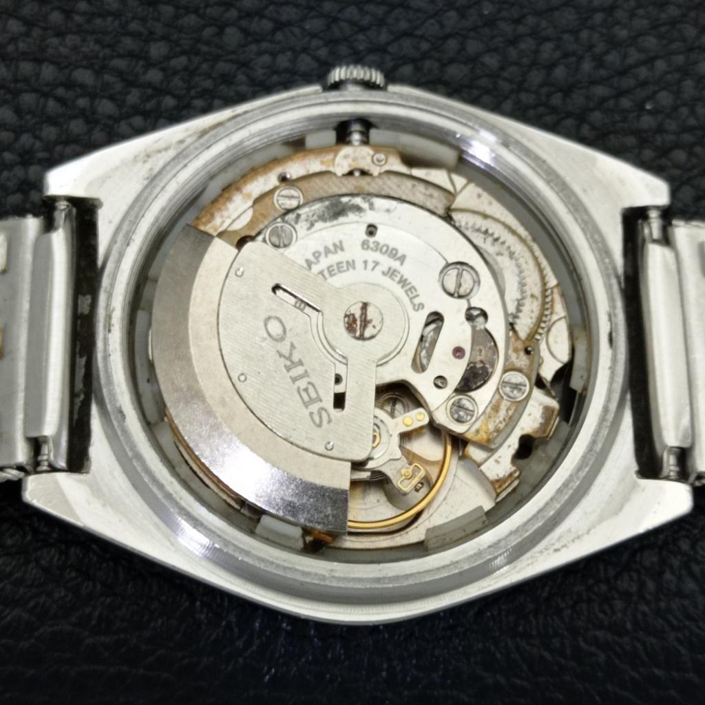 VINTAGE SEIKO AUTOMATIC JAPAN 6309A MENS BLACK COLOR DIAL WATCH a701342-5 R206a-a701342