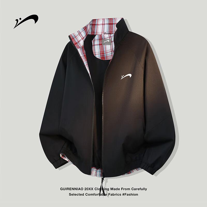Мужская клетчатая куртка с лацканами Guirenniao L