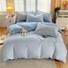 Ins Style Korean Bedding Set Breathable 3/4pcs Bed Sheets Set Quilt Covers Solid Duvet Covers for Home School  Fundas Nórdicas