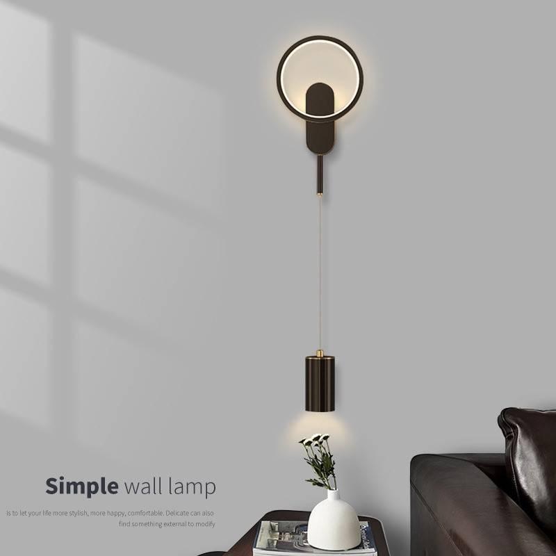 LED Three Color Bedside Wall Sconce Light Modern Adjustable Lighting for Bedroom Hotel Room Decorative Atmosphere