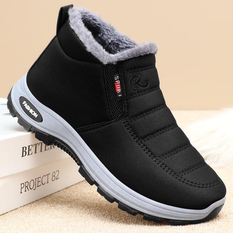 Men'S And Women'S Winter Casual And Comfortable Fleece Warm Plus-Size Cotton Boots, Snow Boots, Cotton Shoes And Ankle Boots