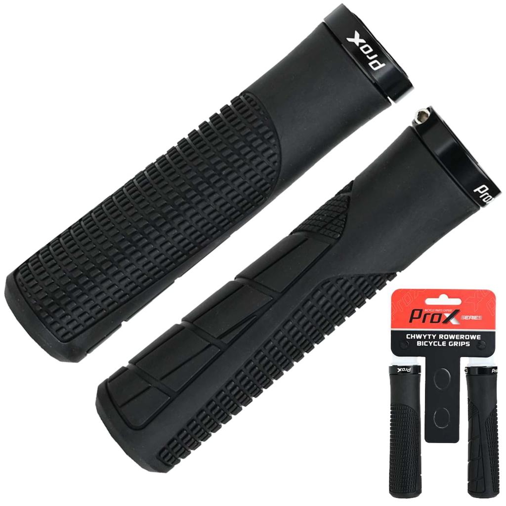 Prox Gp-34 Chwyty Rowerowe 130Mm Skręcane Rączki Gripy Kierownicy Czarne
