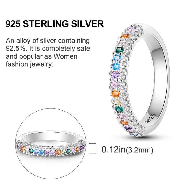 925 Silver Sun Rainbow Ring Butterfly Rings Beaded For Women Original Design Luxury Fine Jewelry Gift Party