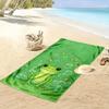 Froggy dreams with bubbles Print beach towel, quick drying, suitable for travel, outdoor sports, jogging, the beach and swimming, gift