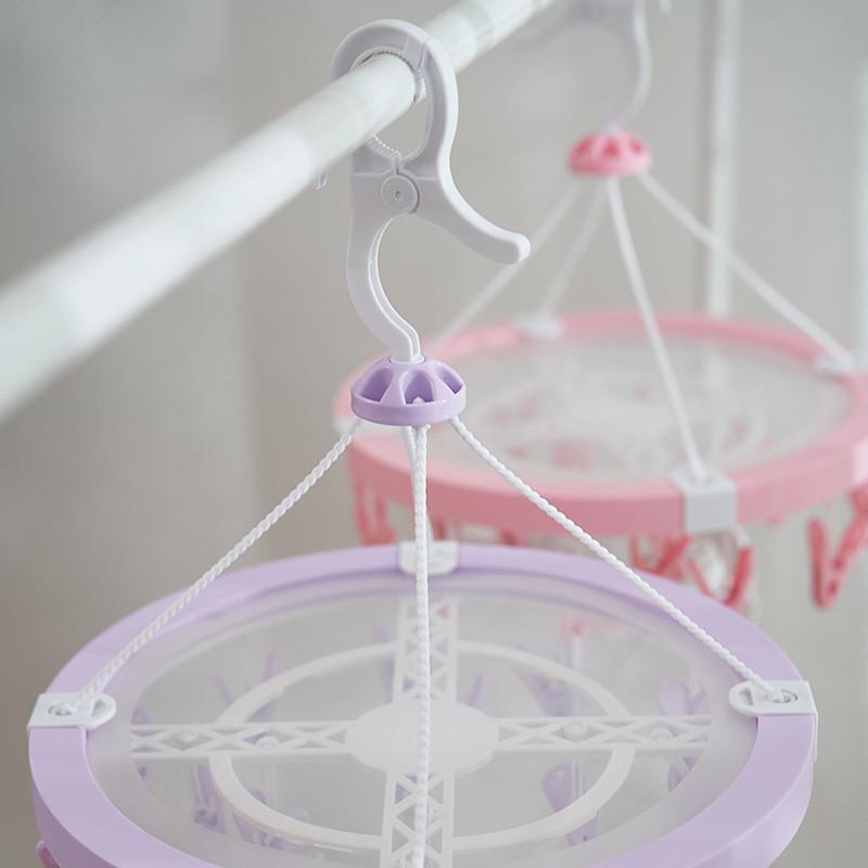 Stendibiancheria Rotondo Portatile Con Molti Ganci Per Vestiti Bucato E Calzini