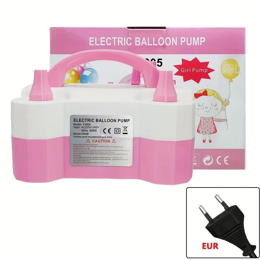 1pc - Electric balloon pump, balloon blowing machine, inflation pump, double hole automatic inflation machine, balloon filling