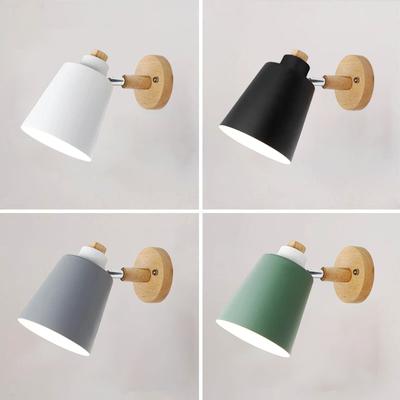 Modern LED Wall Lamp Macaron E27 Blub With Plug For Study Bedroom Bedside Hallway Living Room Home Decoration Lighting Fixtures