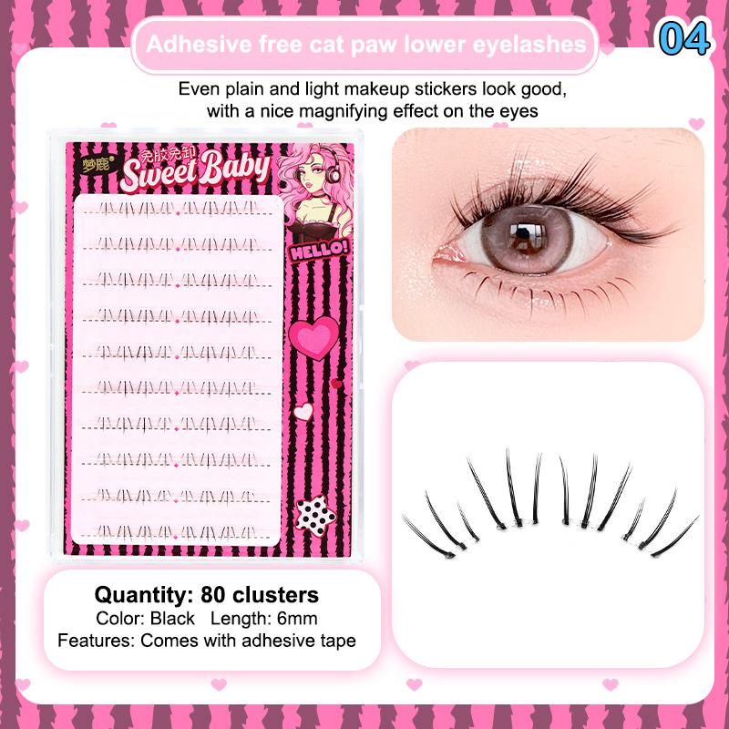 

Lower Eyelash V-Shaped Clusters Fake Lashes 10 Rows Air Sensation Eyelashes Natural Transparent Stem Makeup Extension Tools 4