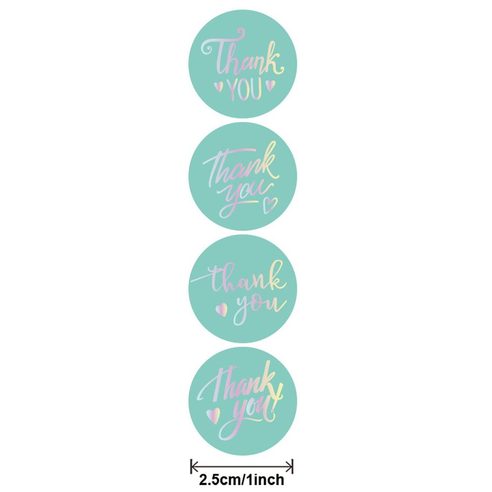 100-500pcs Thank You Wedding Decoration Sticker Hot Laser Rainbow Glitter Waterproof Sticker Birthday Party Gift Sealing Glue