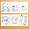 1pc, Cute Cat Coloring Book, Teenagers Coloring Book, 30 Different Patterns, 100gsm Thick Paper, Stress Relief, Birthday Gift